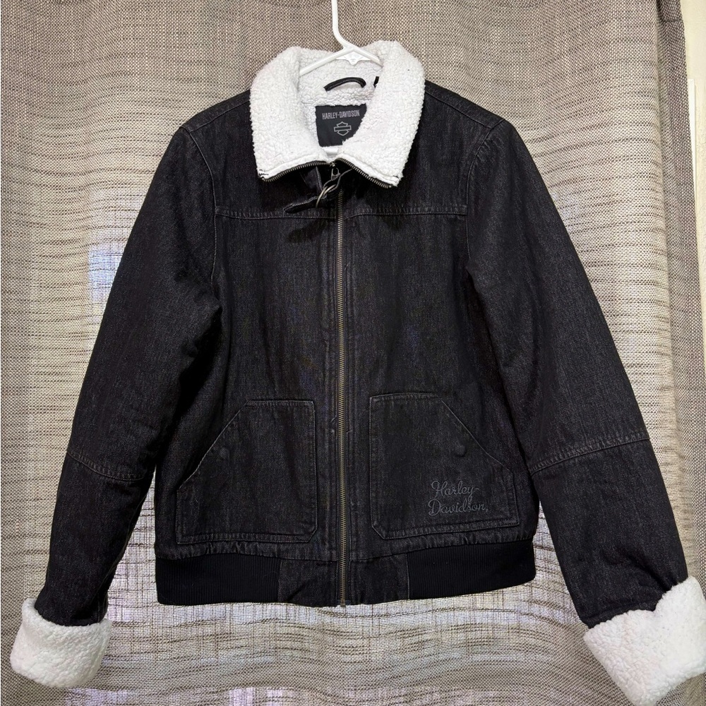 HARLEY-DAVIDSON | Women's Transcendent Sherpa Lined Denim Jacket NWT | LARGE
